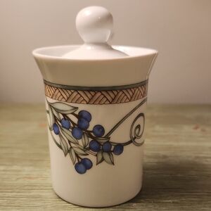 Dansk Umbrian Fruits Sugar Bowl With Lid Vintage